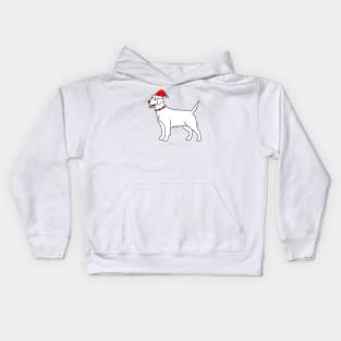 White Christmas Dog Kids Hoodie